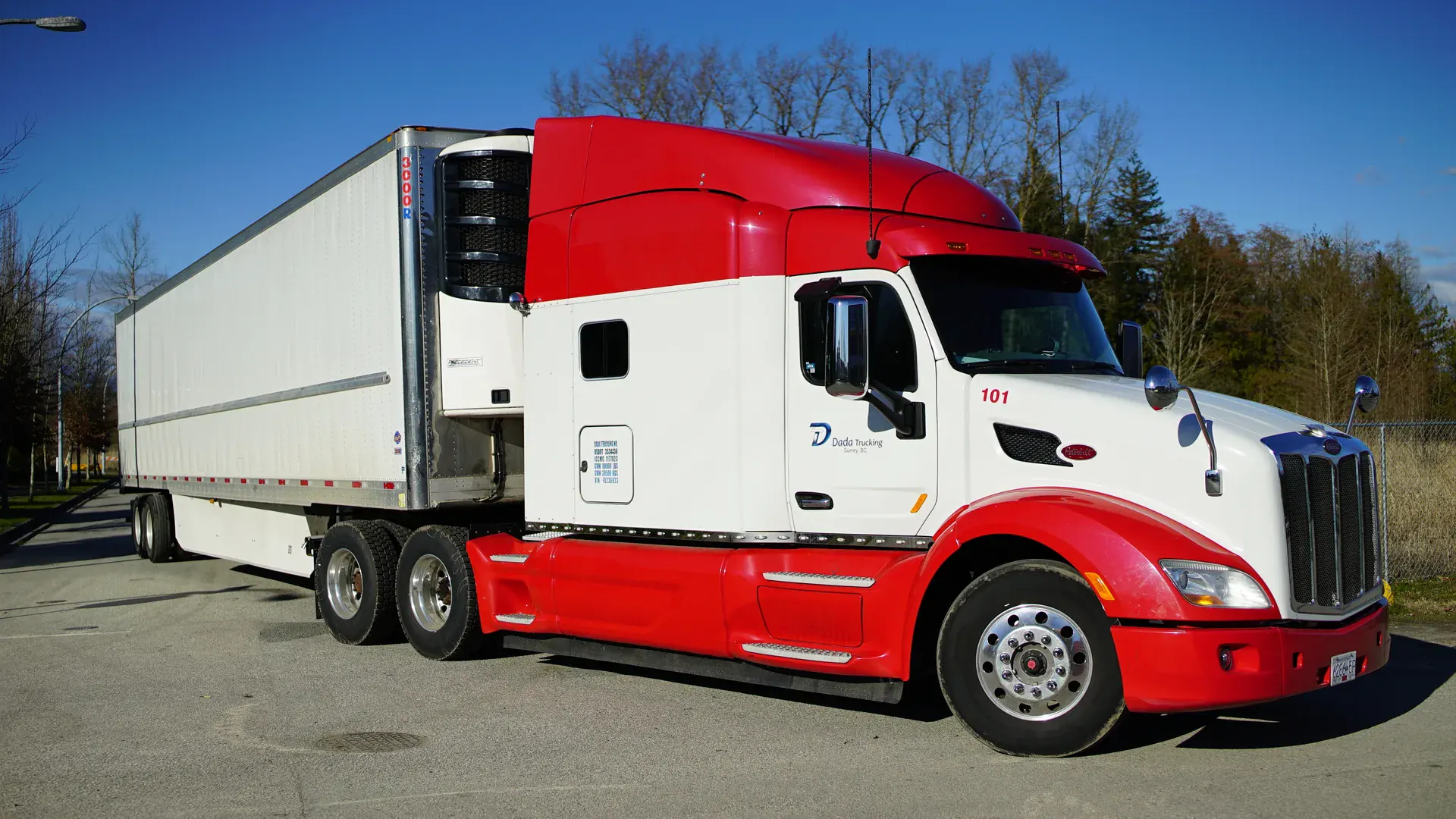 Columbia Training Systems truck and trailer in Surrey, BC